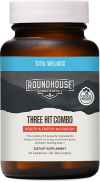 ROUNDHOUSE PROVISION Three Hit Combo by Chuck Norris - Fat Burner, Energy Booster & Wellness Support (60 Capsules)